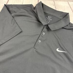 Nike Dri-Fit Black Short Sleeve Polo Shirt 2XL